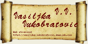 Vasiljka Vukobratović vizit kartica